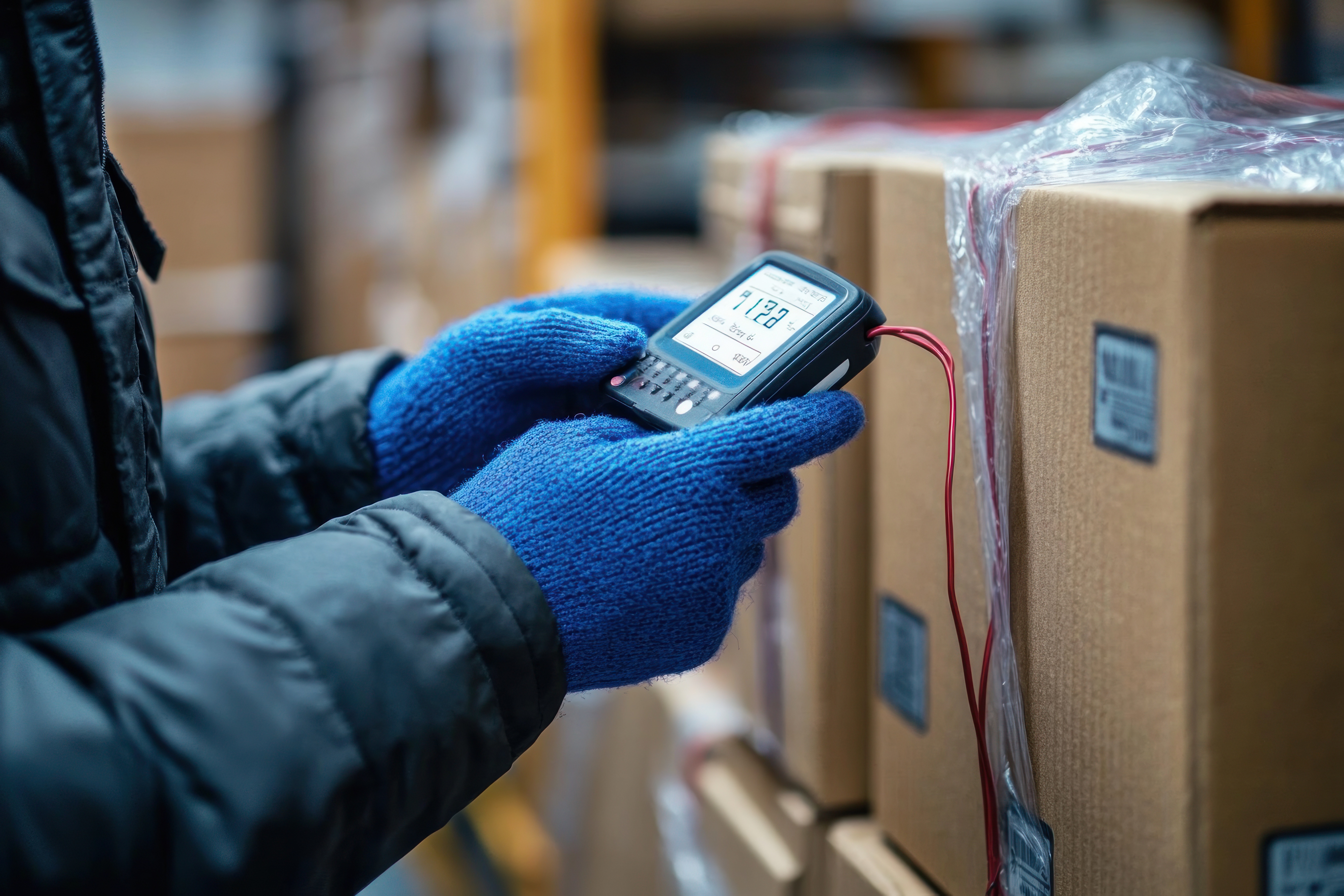 Cold chain IoT temperature monitoring dashboard showing real-time temperature alerts and GPS tracking